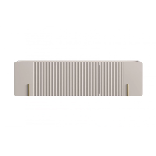 Szafka RTV Malmi 150 cm wisząca - kaszmir / crema bianca / złoty